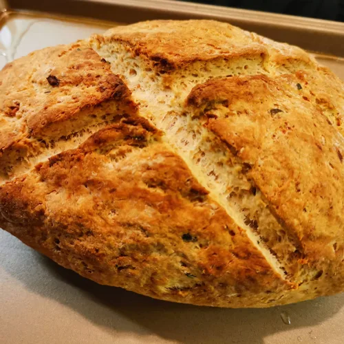 Rustic olive soda bread recipe