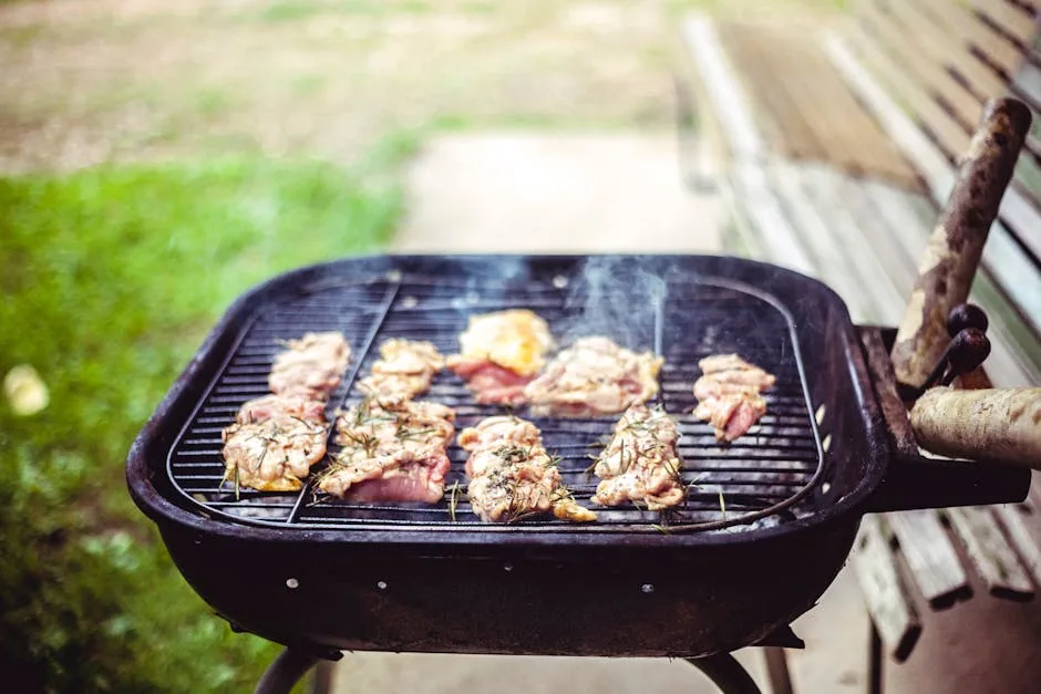 Olive oil braai marinade grilled meat on a South African braai